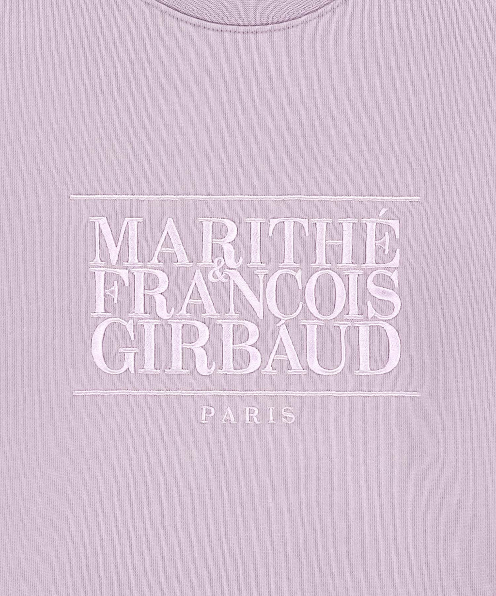 Marithe & Francois Girbaud - Classic Logo Crop Sweatshirt (Lavender) product image 9 | TRAB K-Fashion Australia