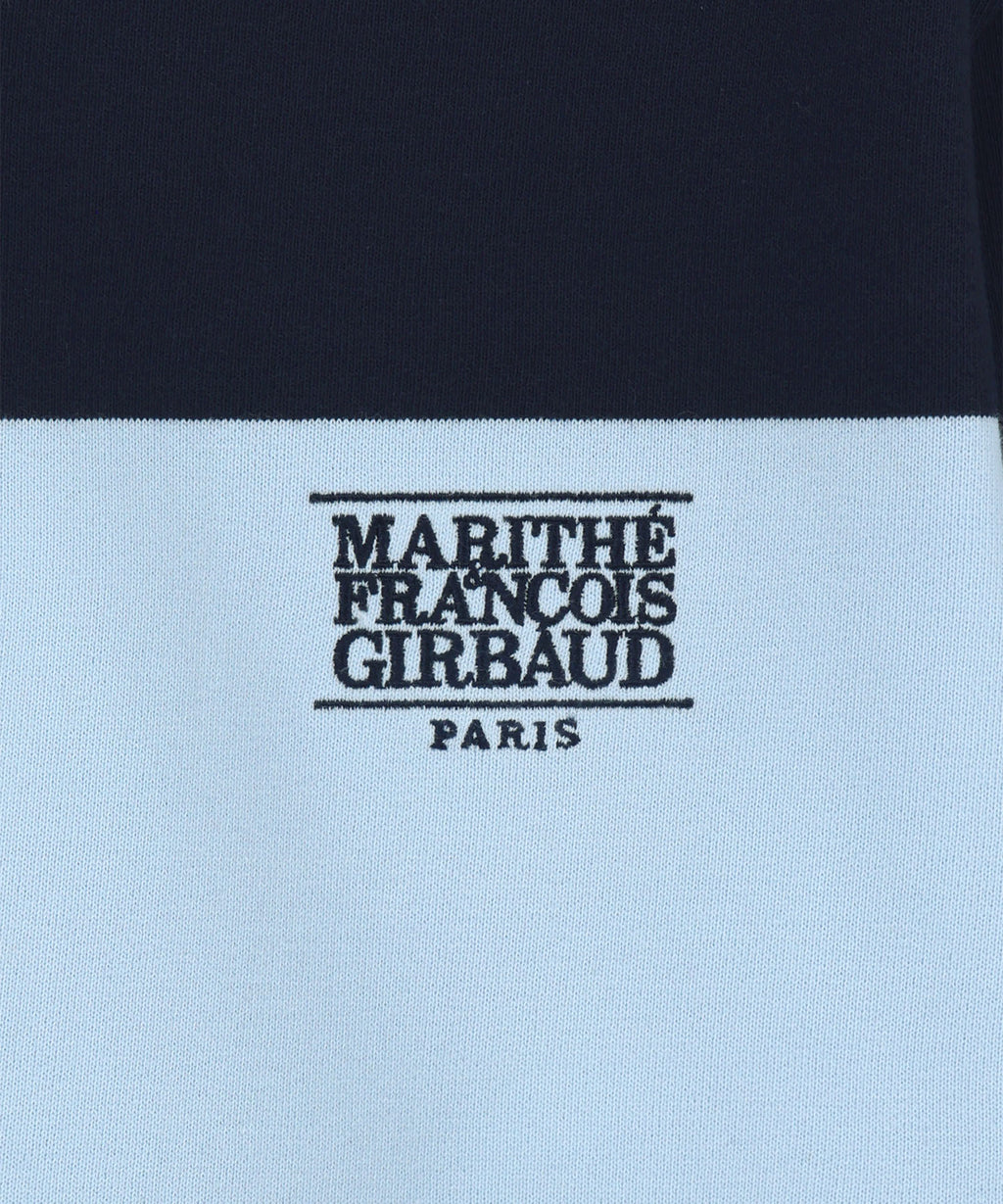 Marithe & Francois Girbaud - Small Classic Logo Rugby Stripe Sweatshirt (Navy) product image 9 | TRAB K-Fashion Australia