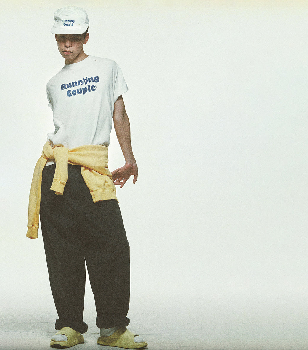 Llege - Vintage Effect Running Couple T-Shirt (White) product image 6 | TRAB K-Fashion Australia