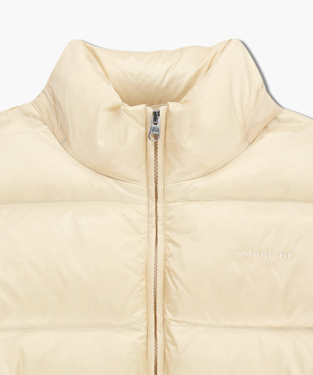 Marithe & Francois Girbaud - Waist String Mid Down Jacket (Light Beige) product image 9 | TRAB K-Fashion Australia