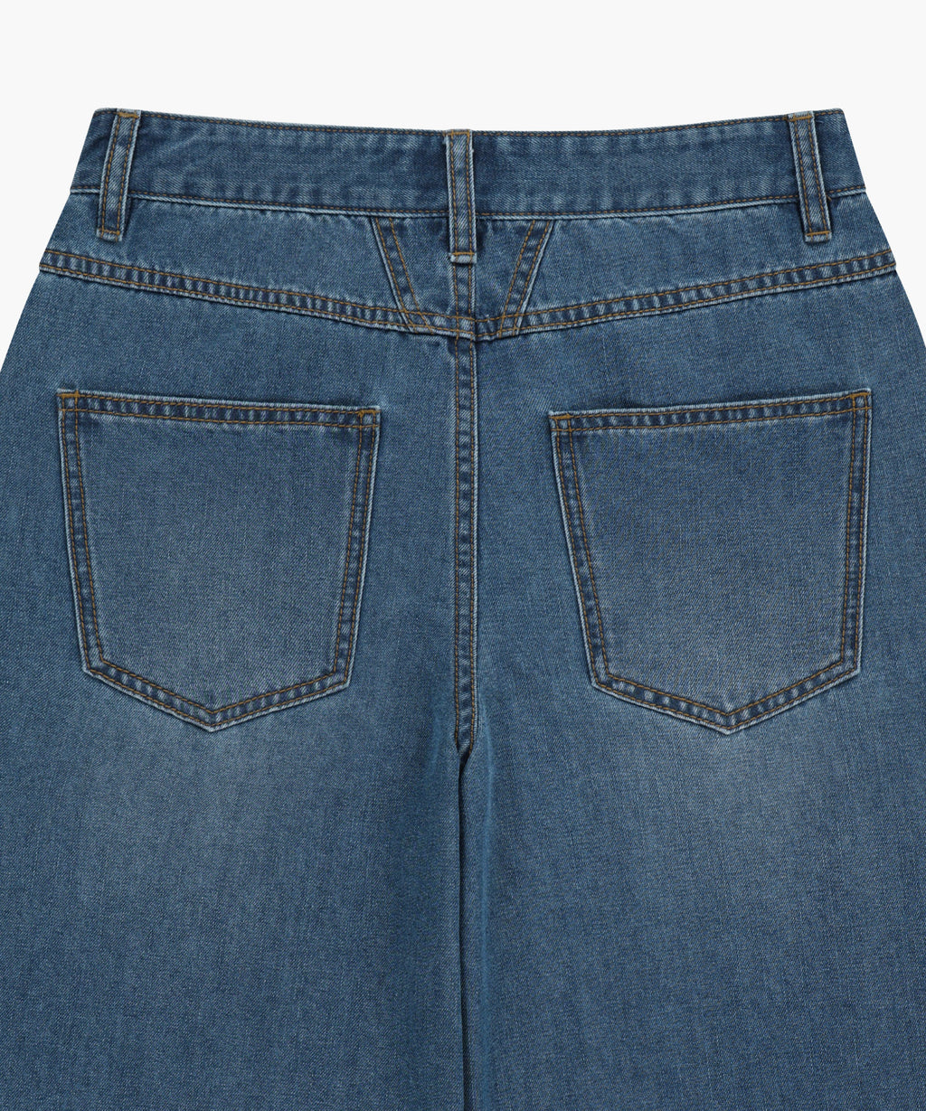 Marithe & Francois Girbaud - Summer Semi Wide Denim Pants (Blue) product image 9 | TRAB K-Fashion Australia