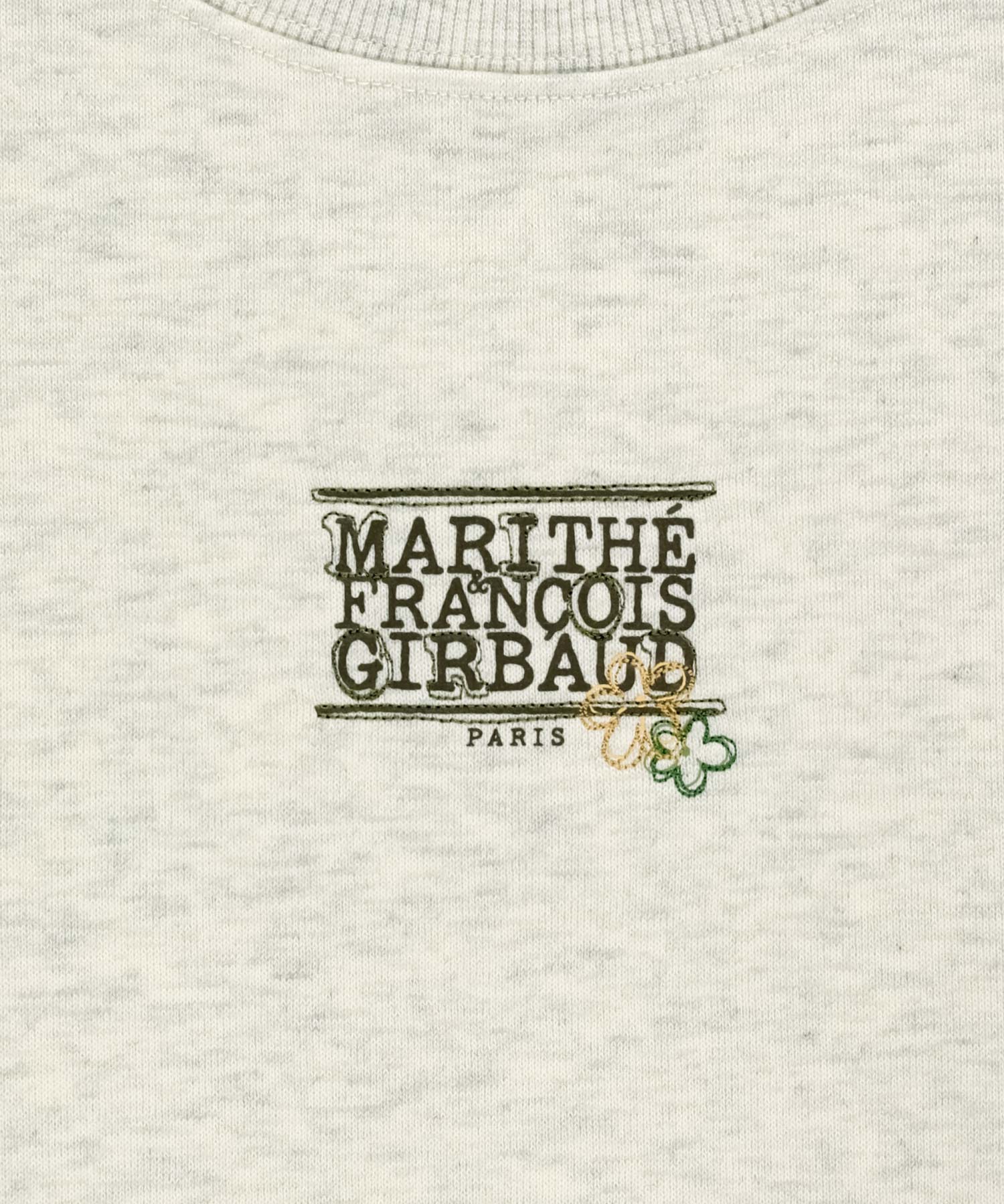 Marithe & Francois Girbaud - Flower Classic Logo Crop Sweatshirt (Oatmeal) product image 9 | TRAB K-Fashion Australia