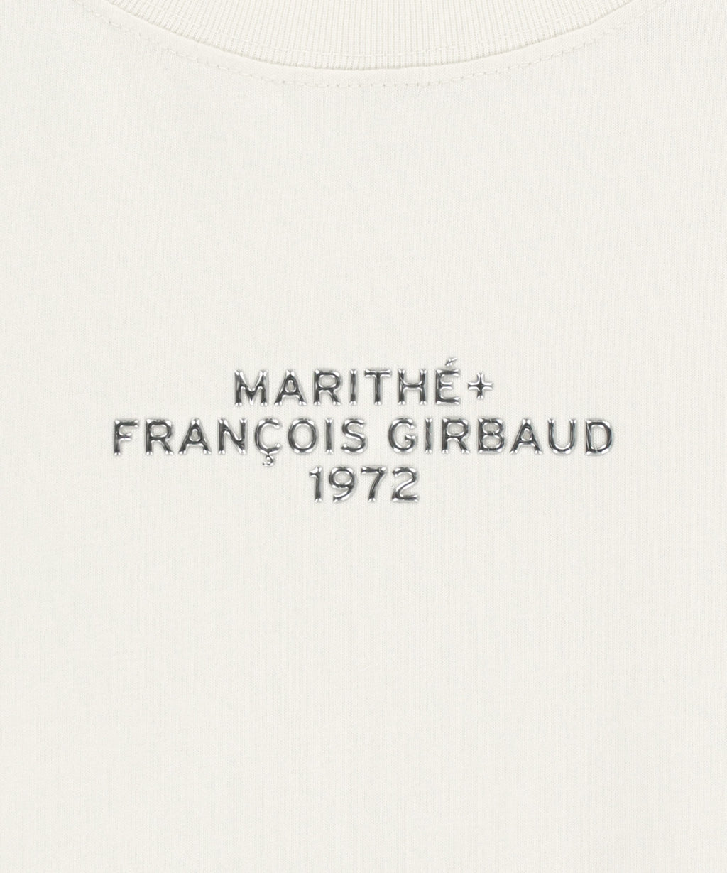 Marithe & Francois Girbaud - Silver Lettering Crop Tee (Ivory) product image 9 | TRAB K-Fashion Australia