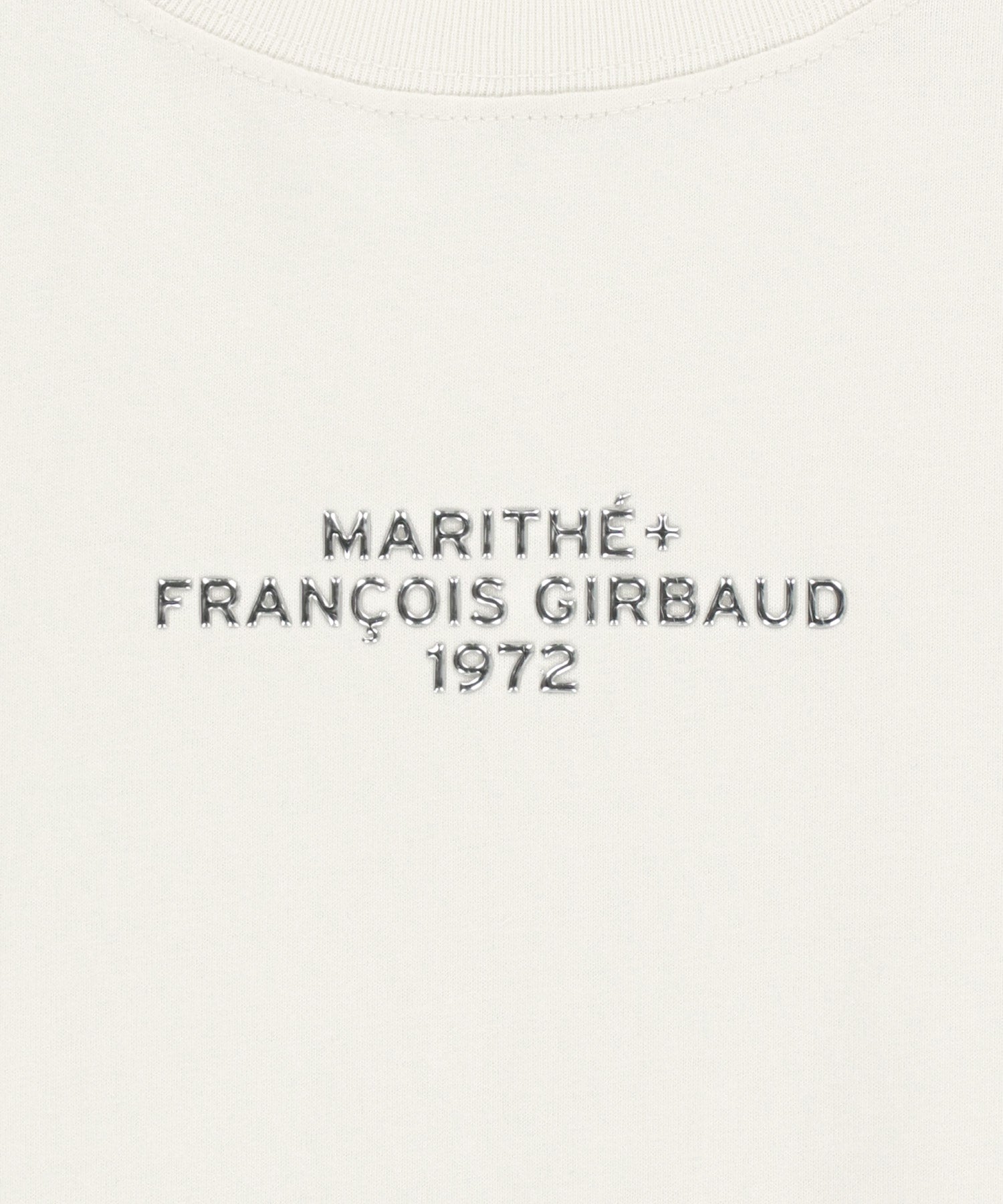 Marithe & Francois Girbaud - Silver Lettering Crop Tee (Ivory) product image 9 | TRAB K-Fashion Australia
