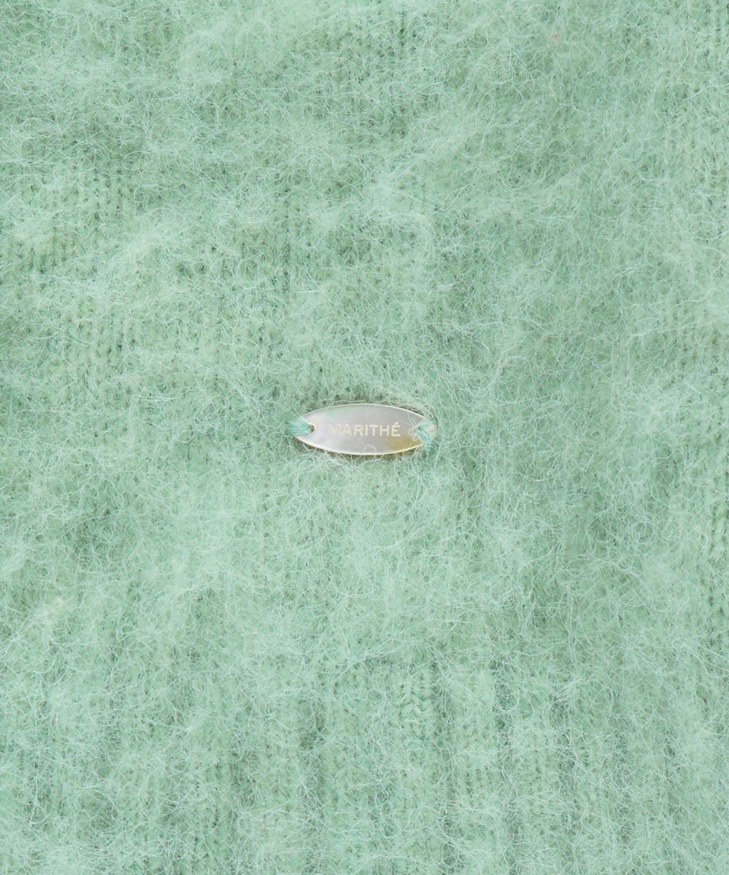 Marithe & Francois Girbaud - Hairy Collar Cardigan (Mint) product image 12 | TRAB K-Fashion Australia