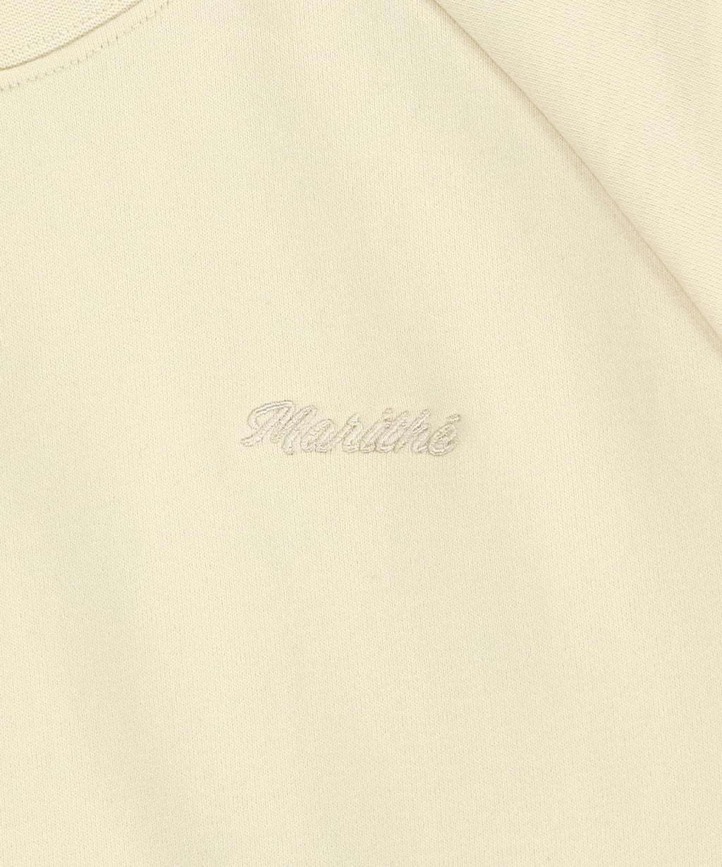 Marithe & Francois Girbaud - Lace Detail Crop Sweatshirt (Ivory) product image 9 | TRAB K-Fashion Australia