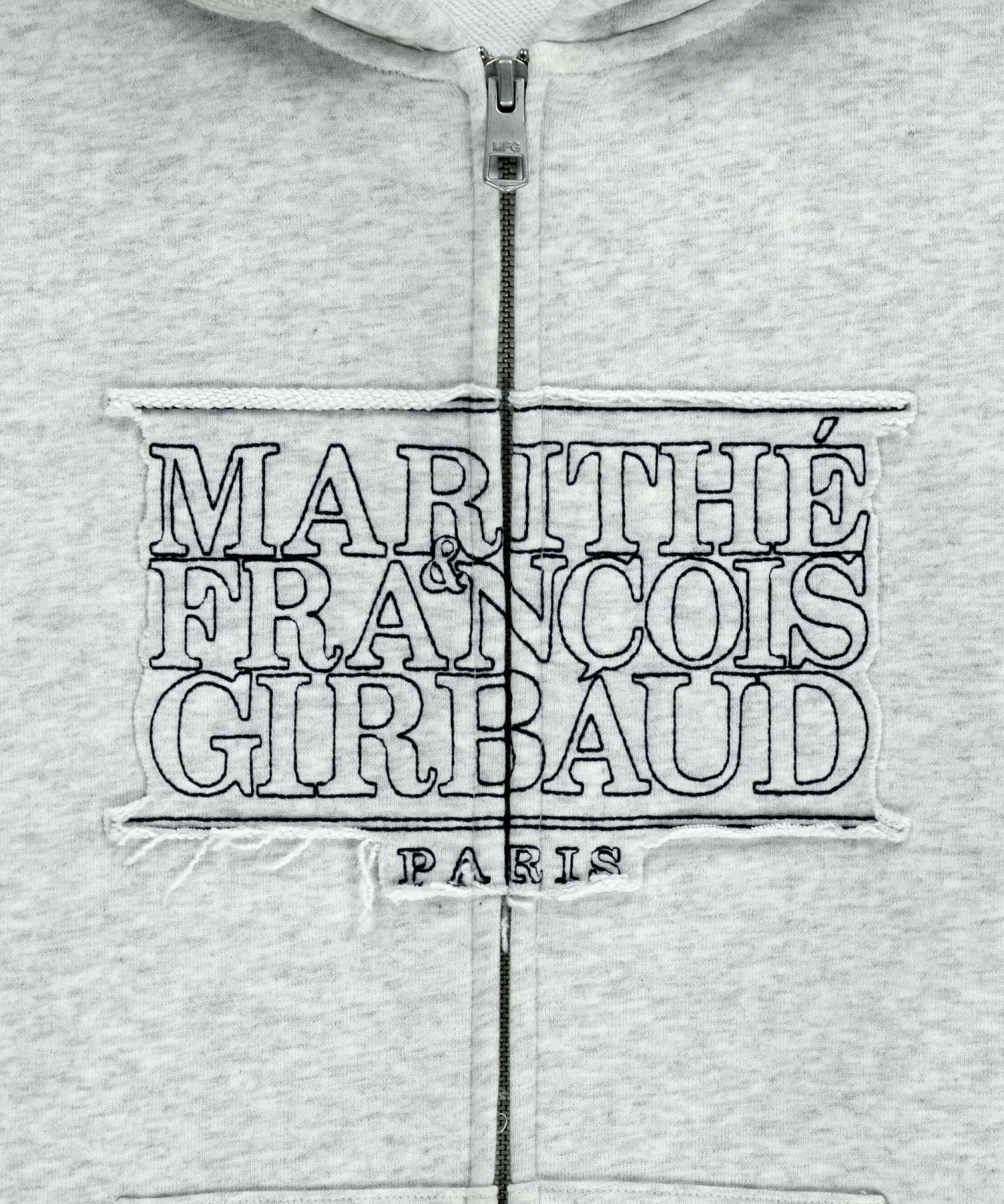 Marithe & Francois Girbaud - Classic Logo Applique Hoodie Zipup (Light Heather Gray) product image 9 | TRAB K-Fashion Australia