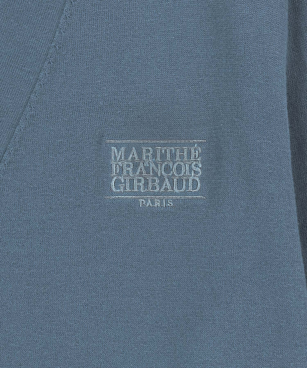 Marithe & Francois Girbaud - Small Classic Logo V-neck Knit Cardigan (Vintage Blue) product image 9 | TRAB K-Fashion Australia