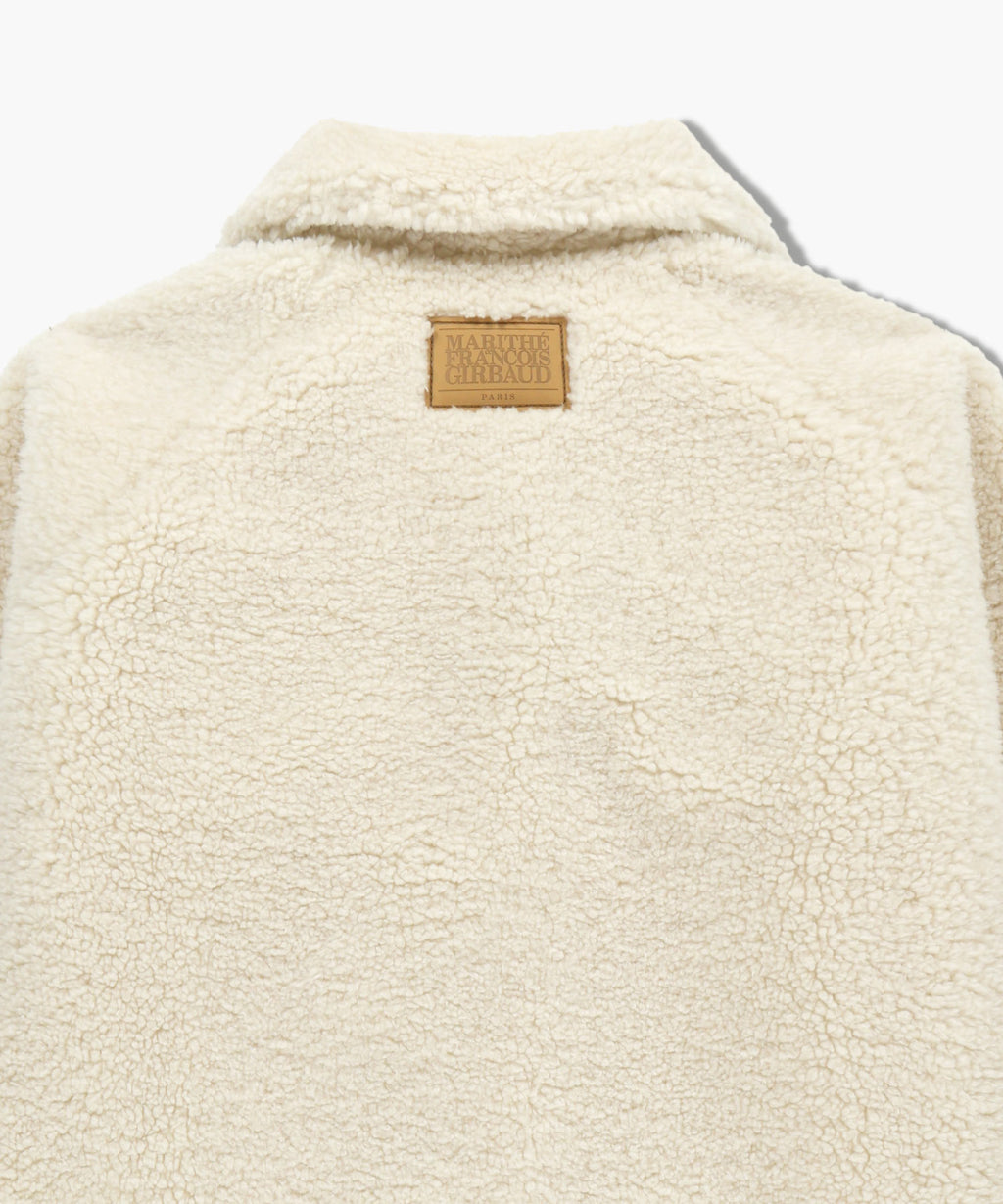 Marithe & Francois Girbaud - Mid Shearling Fur Coat (Ivory) product image 11 | TRAB K-Fashion Australia