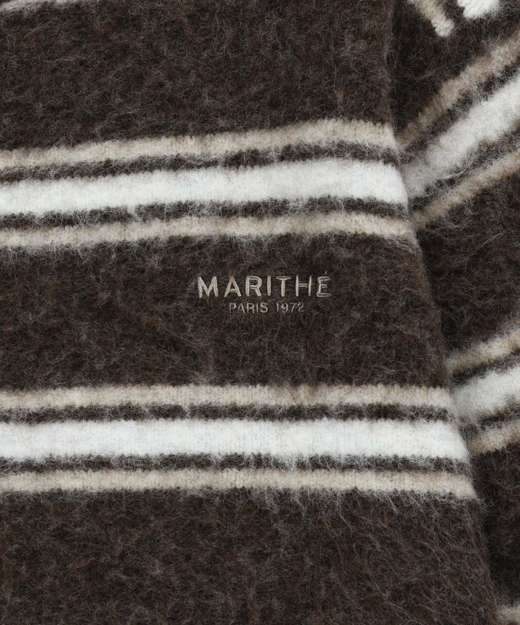 Marithe & Francois Girbaud - Multi Stripe Knit Pullover (Brown) product image 9 | TRAB K-Fashion Australia