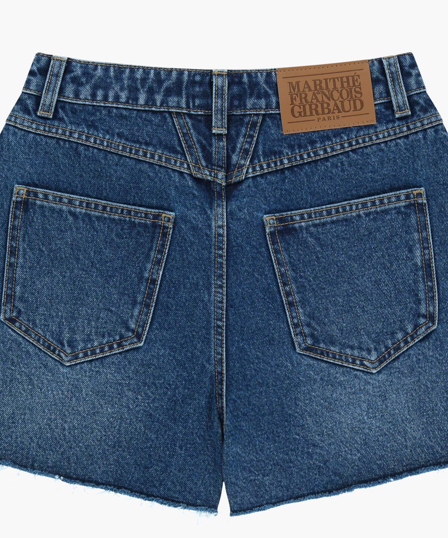 Marithe & Francois Girbaud - Raw Edge Washed Denim Shorts (Blue) product image 9 | TRAB K-Fashion Australia