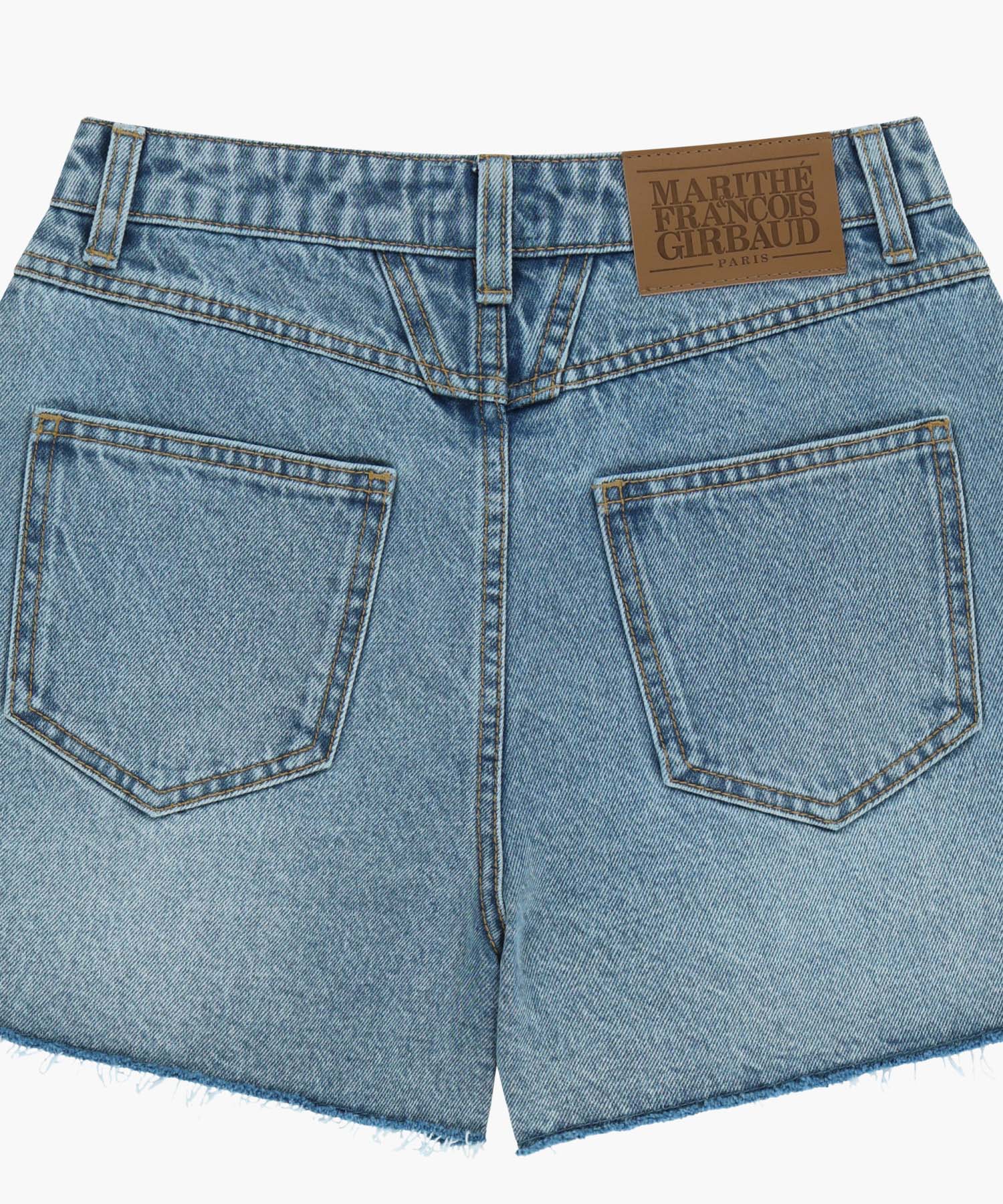Marithe & Francois Girbaud - Raw Edge Washed Denim Shorts (Light Blue) product image 10 | TRAB K-Fashion Australia