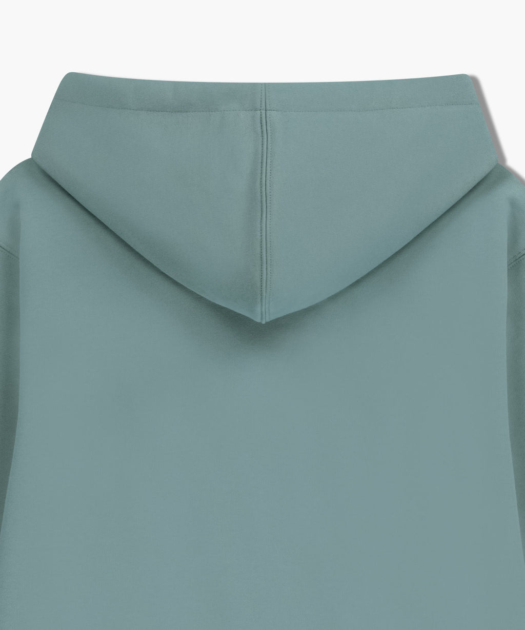Marithe & Francois Girbaud - Classic Logo Embroidery Hoodie (brushed) (Mint Gray) product image 9 | TRAB K-Fashion Australia
