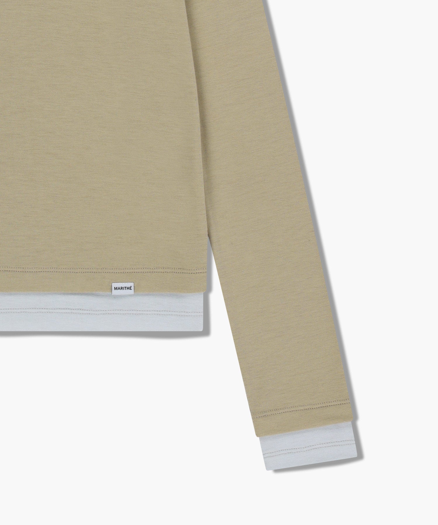Marithe & Francois Girbaud - Layered Turtle Neck Long Sleeve (Light Brown) product image 9 | TRAB K-Fashion Australia