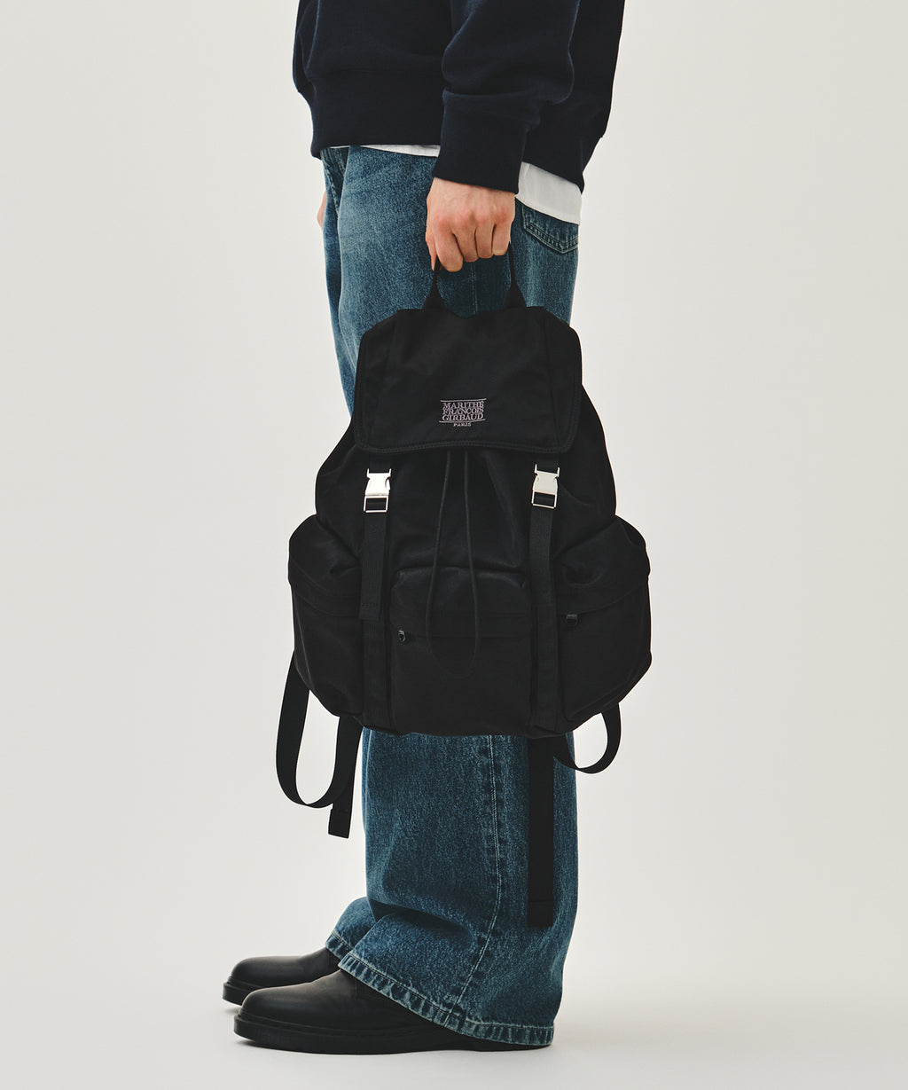Marithe & Francois Girbaud - Classic Logo Metal Buckle Backpack (Black) product image 9 | TRAB K-Fashion Australia
