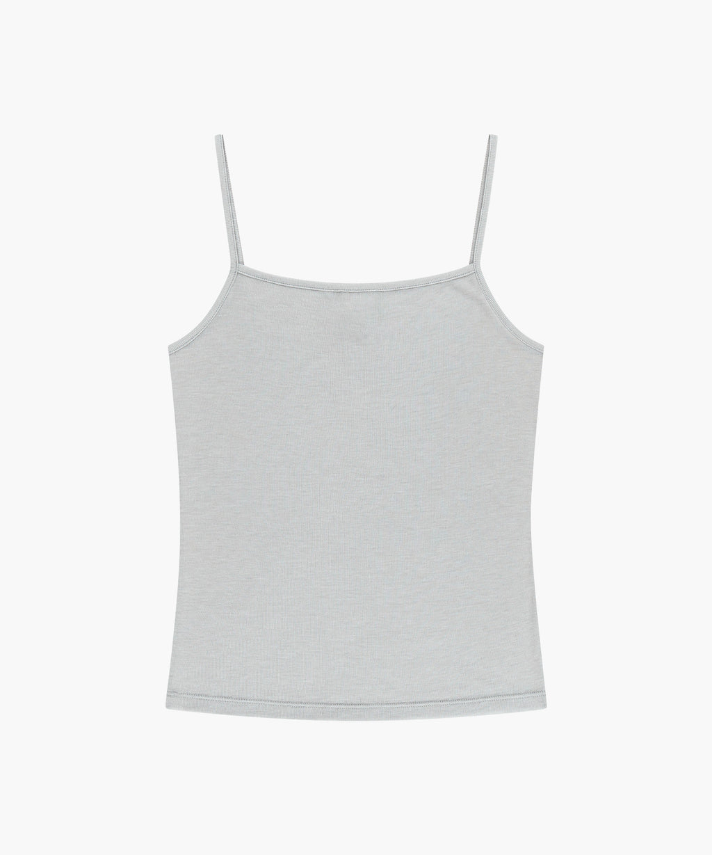 Marithe & Francois Girbaud - Small Classic Logo Sleeveless Layered Slim Crop Tee (Light Gray) product image 9 | TRAB K-Fashion Australia