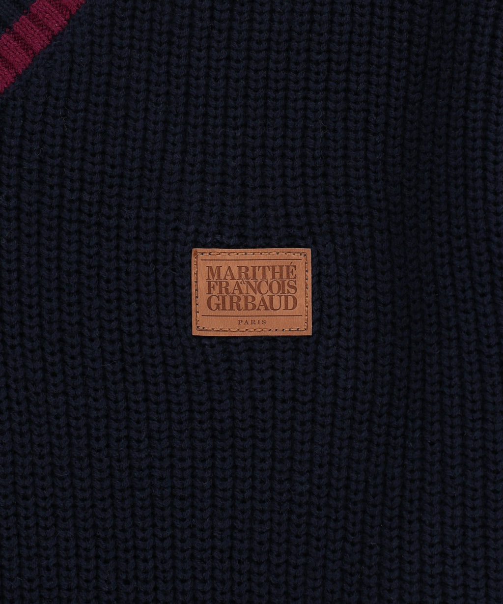 Marithe & Francois Girbaud - V Neck Knit Pullover (Navy) product image 9 | TRAB K-Fashion Australia
