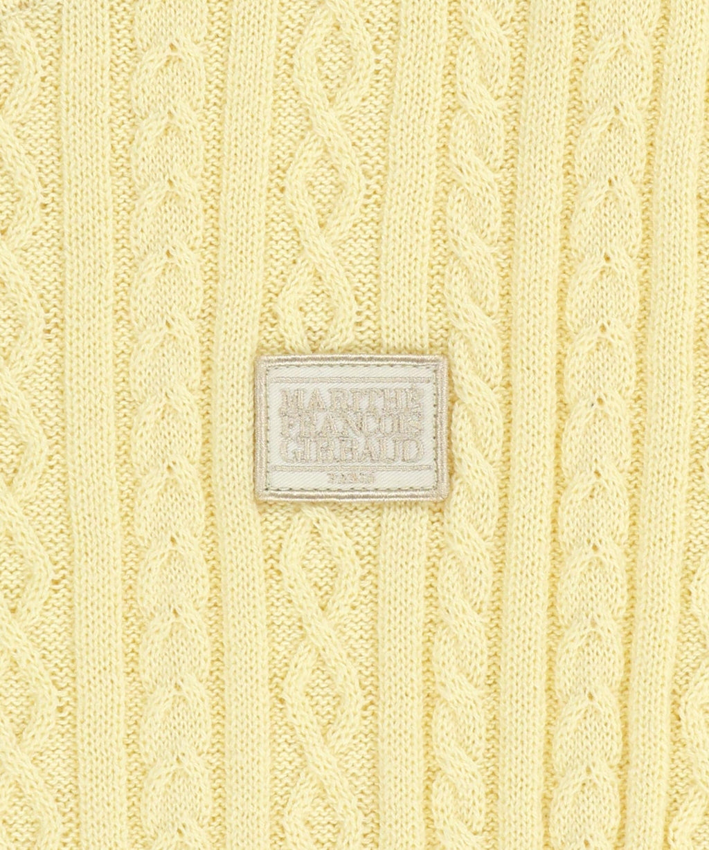Marithe & Francois Girbaud - Cable Half Knit Pullover (Light Yellow) product image 9 | TRAB K-Fashion Australia