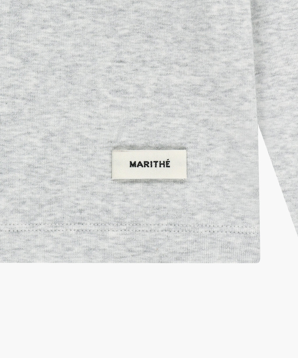 Marithe & Francois Girbaud - Basic Scoop Back Long Sleeve (Light Heather Gray) product image 9 | TRAB K-Fashion Australia