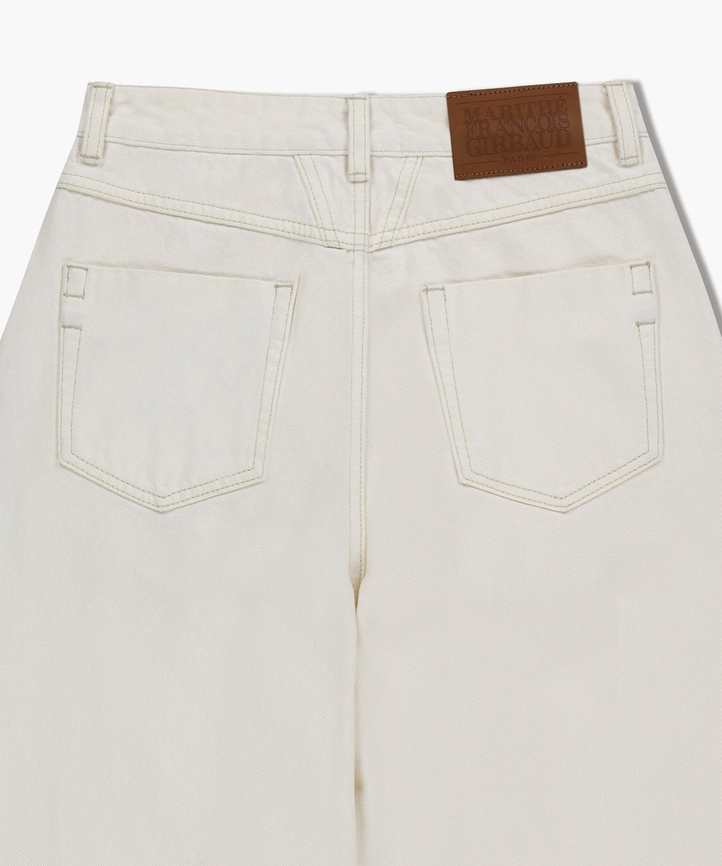 Marithe & Francois Girbaud - Low-waist Tuck Wide Denim Pants (Ecru) product image 11 | TRAB K-Fashion Australia