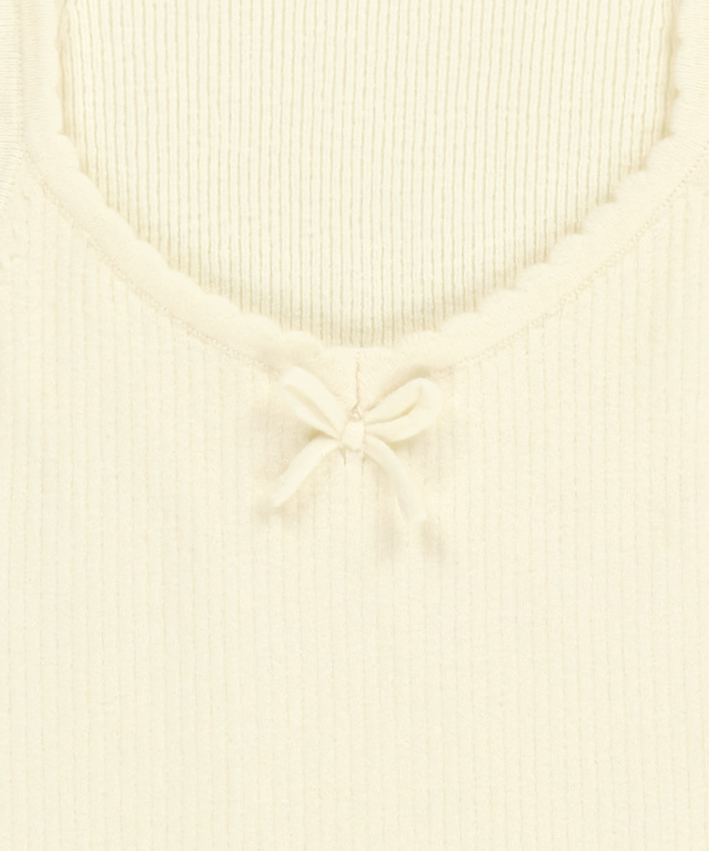 Marithe & Francois Girbaud - Lace Point Knit Vest (Ivory) product image 9 | TRAB K-Fashion Australia