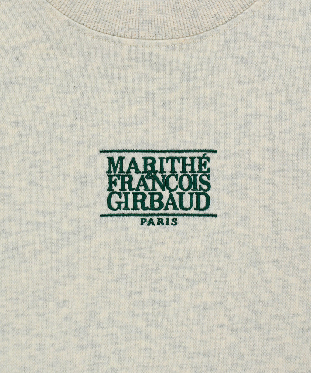 Marithe & Francois Girbaud - Small Classic Logo Crop Sweatshirt (Oatmeal) product image 9 | TRAB K-Fashion Australia