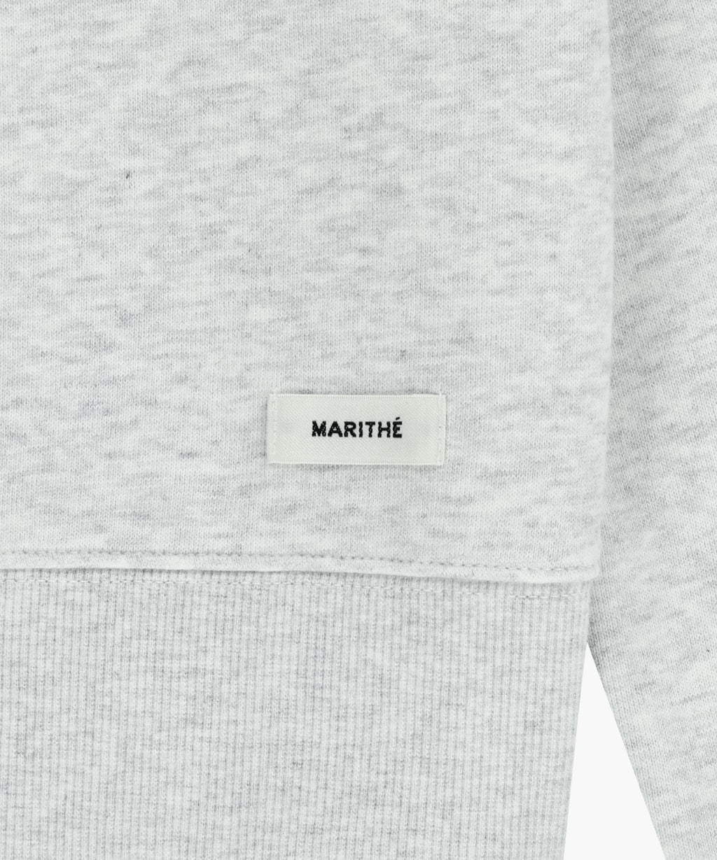 Marithe & Francois Girbaud - Basic Crop Sweatshirt (Light Heather Gray) product image 9 | TRAB K-Fashion Australia