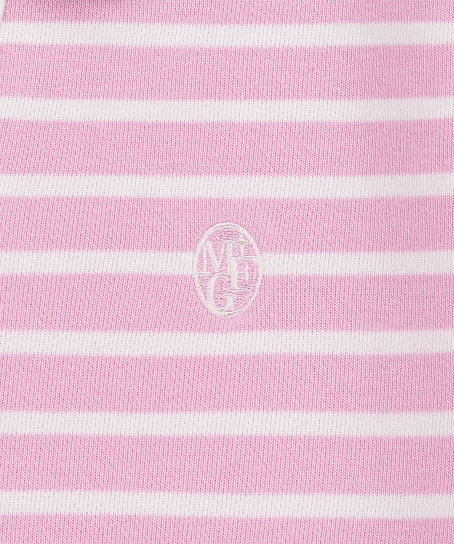 Marithe & Francois Girbaud - Collar Stripe Half Sleeve Crop Sweatshirt (Pink) product image 9 | TRAB K-Fashion Australia