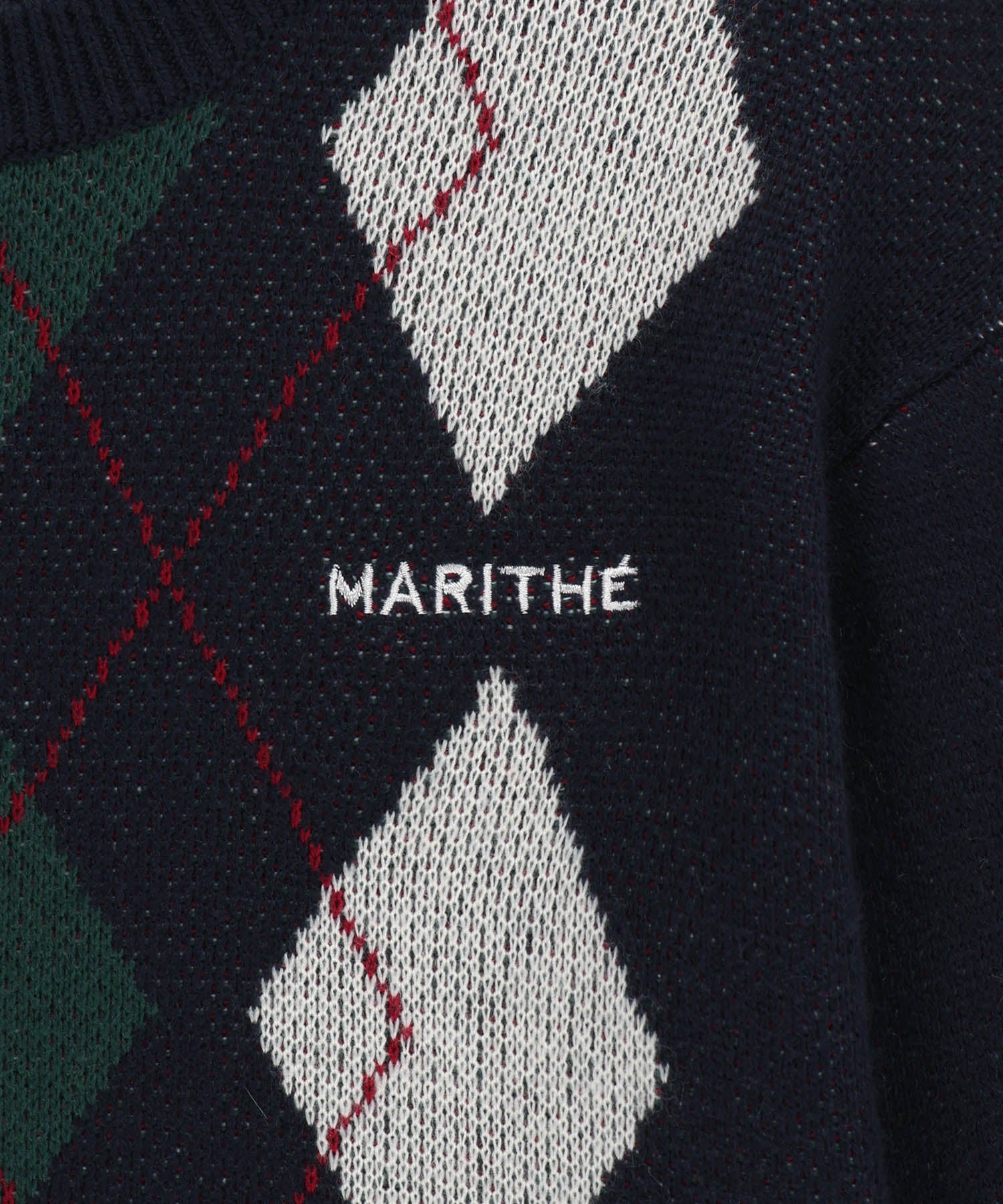 Marithe & Francois Girbaud - Argyle Jqd Knit Pullover (Navy) product image 9 | TRAB K-Fashion Australia