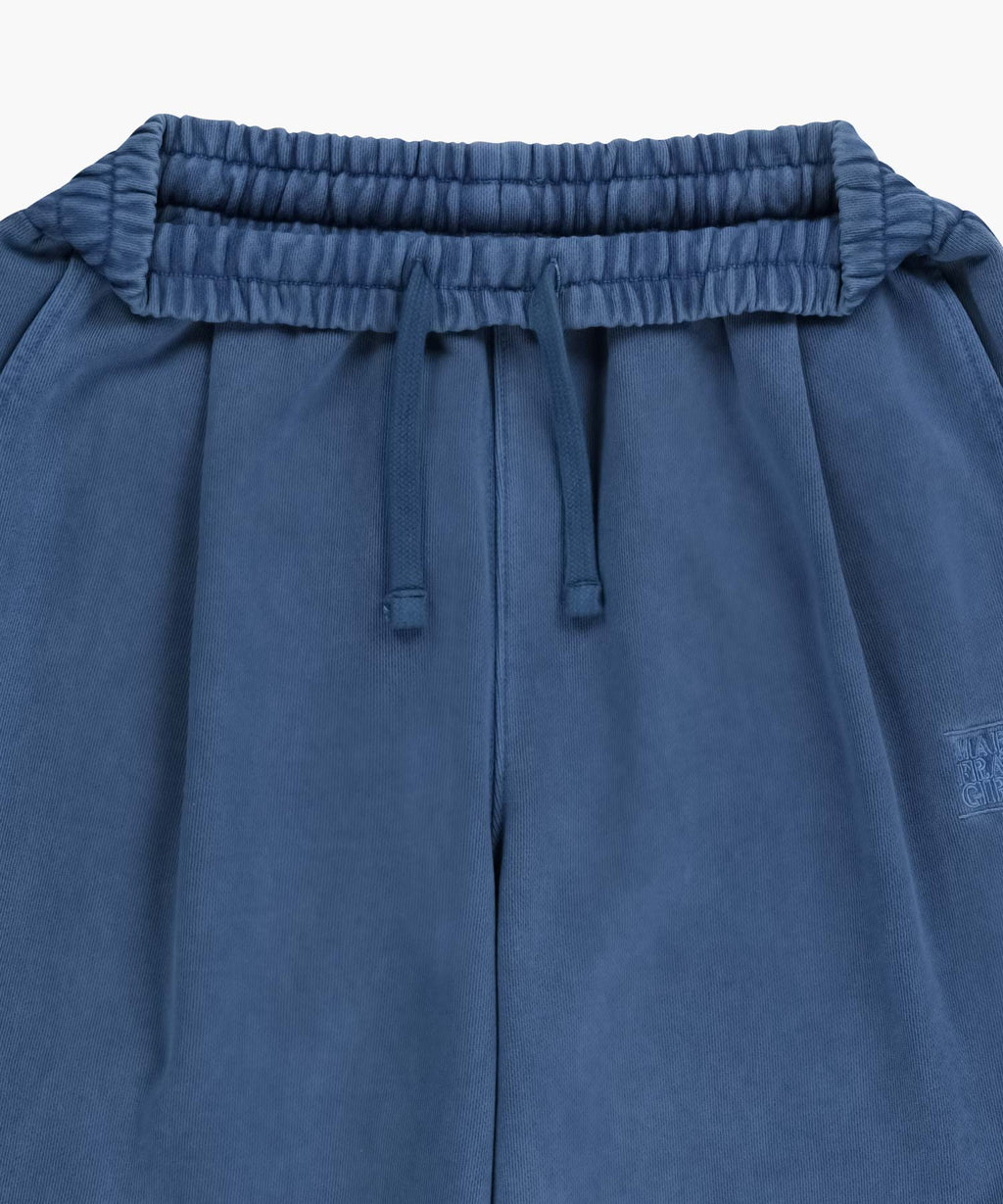 Marithe & Francois Girbaud - Outline Classic Logo Dyeing Tuck Wide Sweat Pants (Blue) product image 9 | TRAB K-Fashion Australia