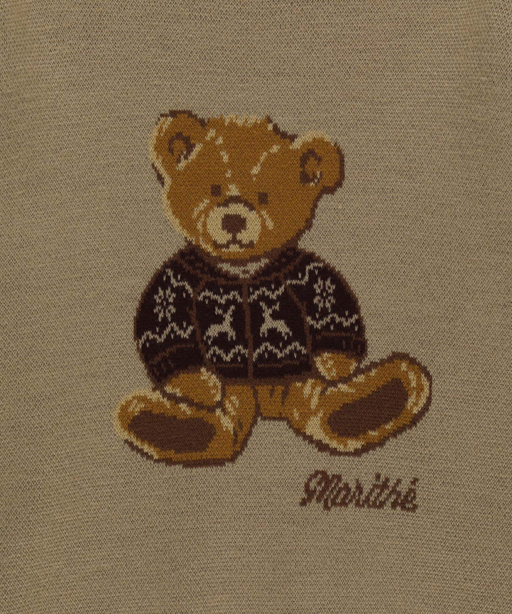 Marithe & Francois Girbaud - Doodle Bear Knit Pullover (Beige) product image 9 | TRAB K-Fashion Australia
