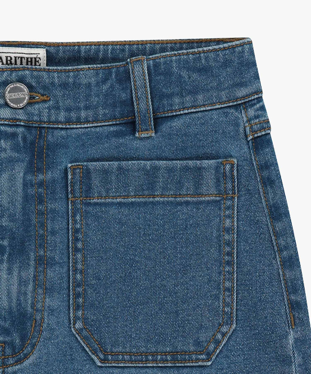 Marithe & Francois Girbaud - Boot-cut Denim Pants (Blue) product image 9 | TRAB K-Fashion Australia
