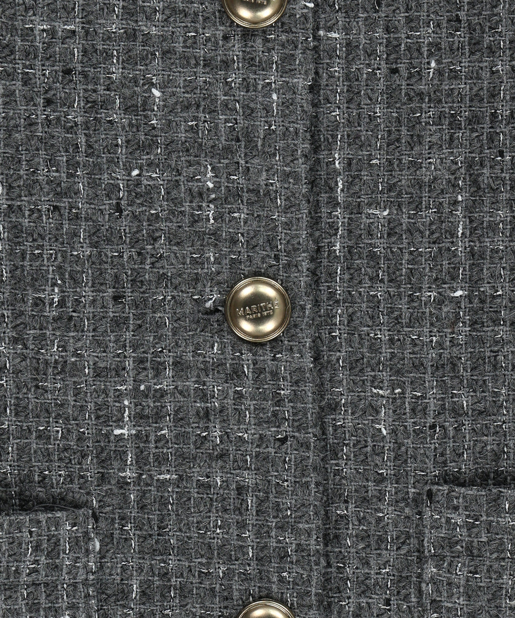 Marithe & Francois Girbaud - Collar Tweed Jacket (Gray) product image 9 | TRAB K-Fashion Australia