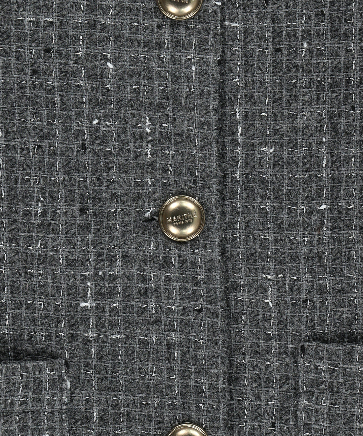 Marithe & Francois Girbaud - Collar Tweed Jacket (Gray) product image 9 | TRAB K-Fashion Australia