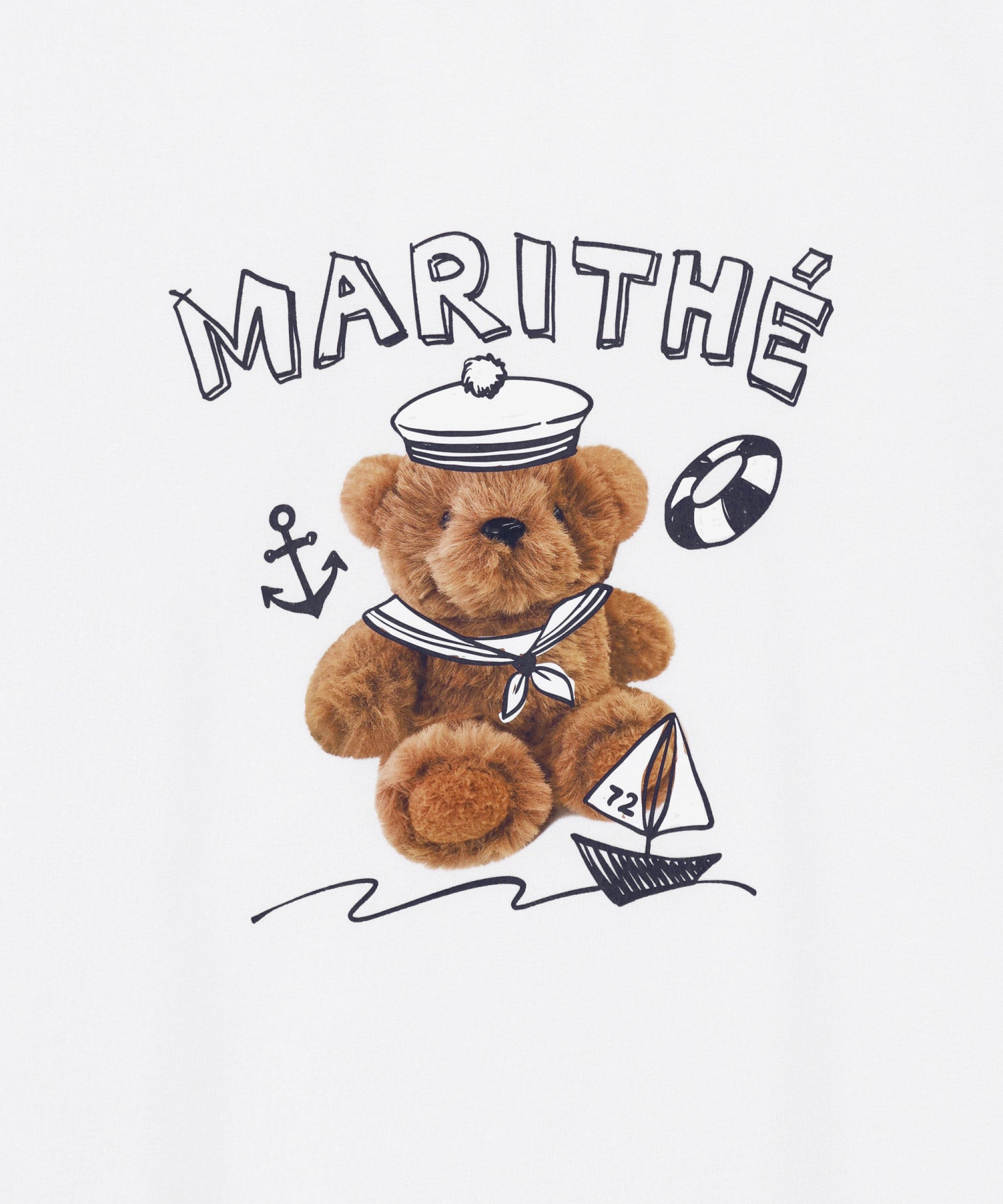 Marithe & Francois Girbaud - Marine Drawing Doodle Graphic Tee (White) product image 9 | TRAB K-Fashion Australia