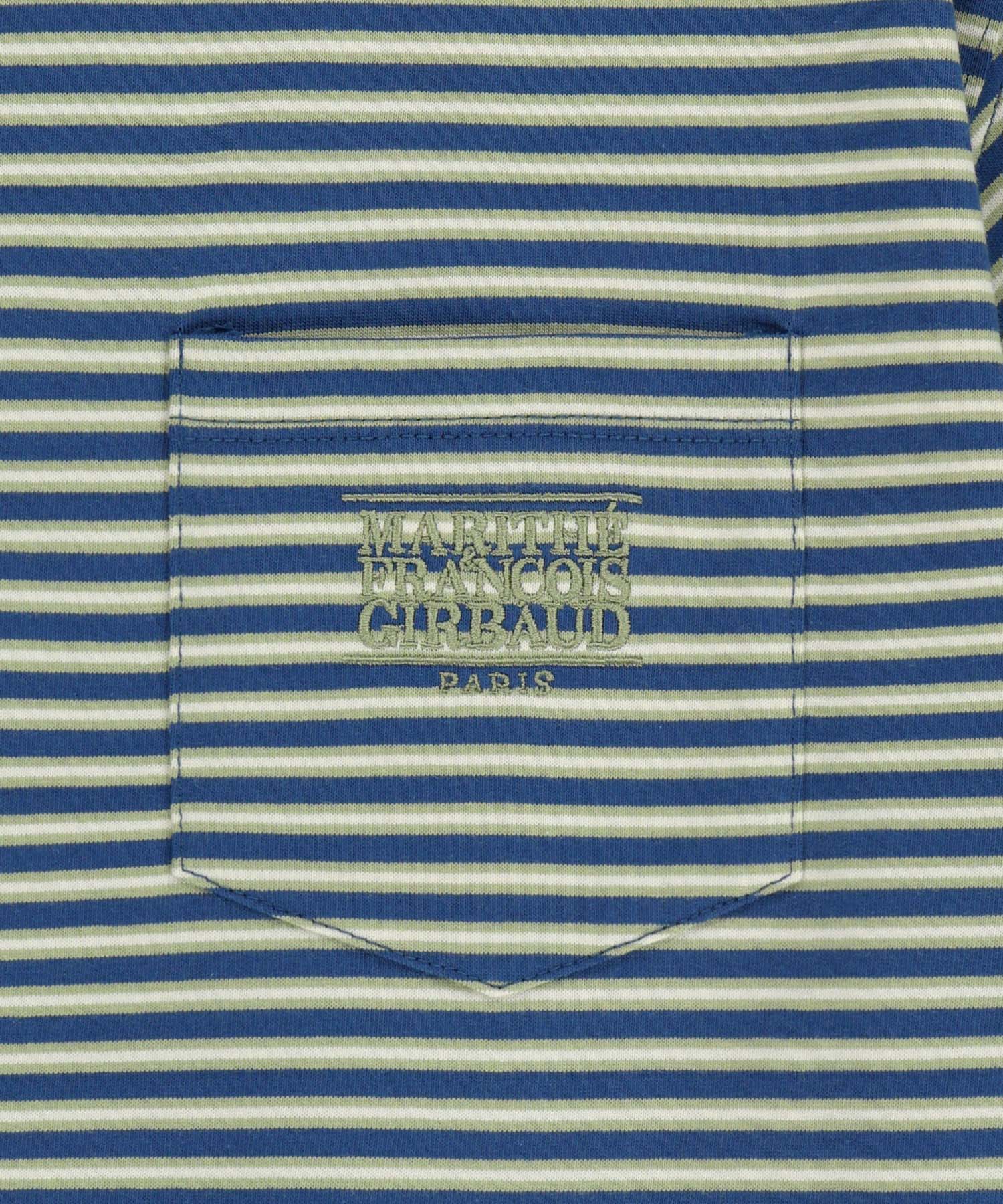 Marithe & Francois Girbaud - [Pre-order – Ships 19 Jun] Small Classic Logo Stripe Ringer Tee (Light Green) product image 9 | TRAB K-Fashion Australia