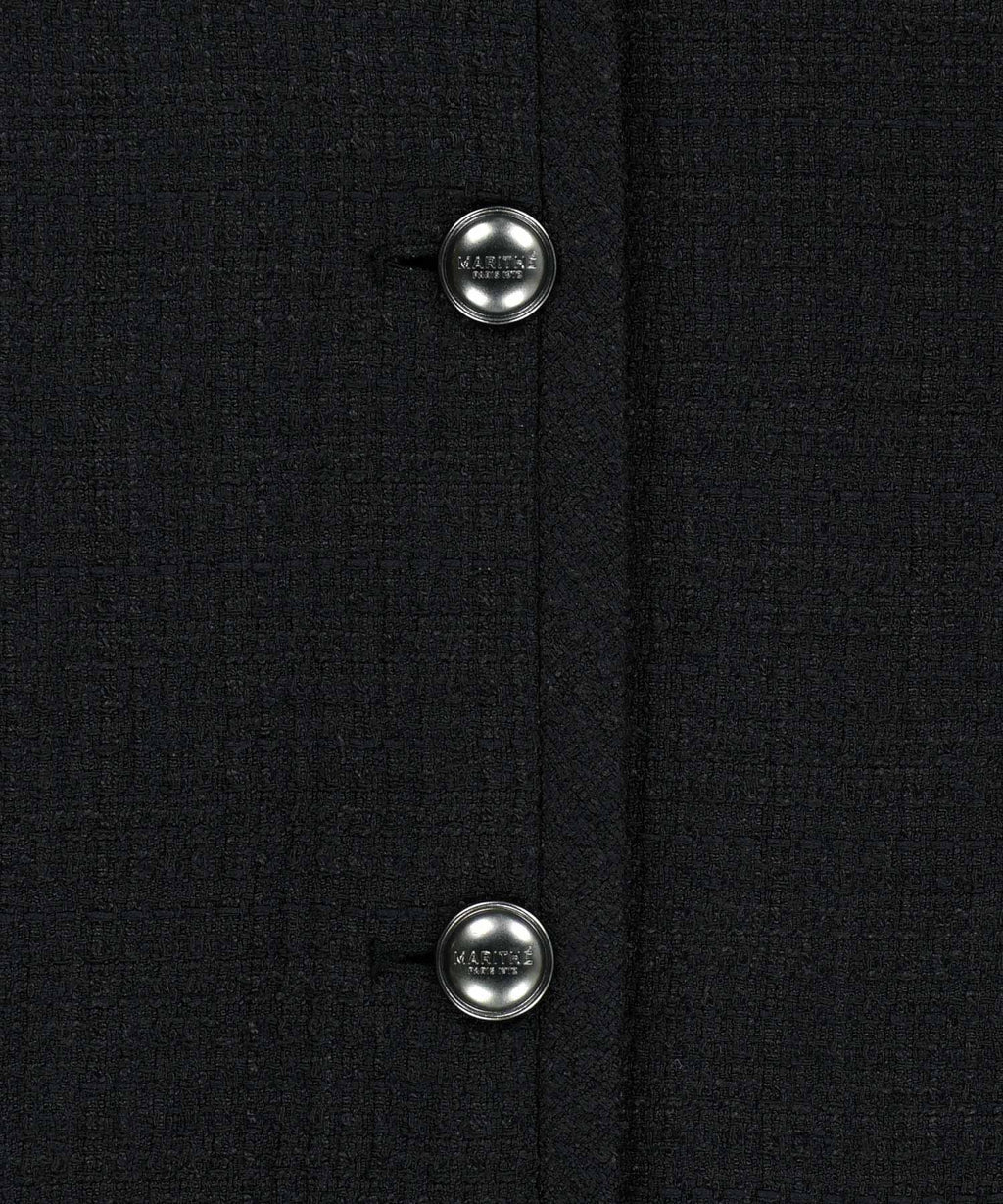 Marithe & Francois Girbaud - Tweed Round Neck Jacket (Black) product image 9 | TRAB K-Fashion Australia