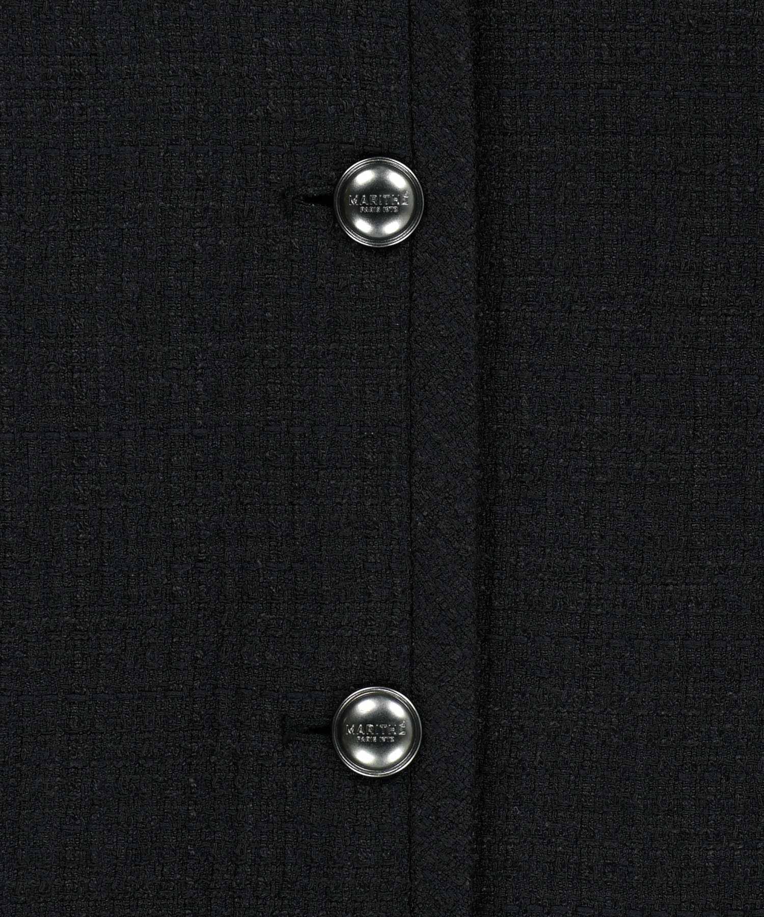 Marithe & Francois Girbaud - Tweed Round Neck Jacket (Black) product image 9 | TRAB K-Fashion Australia