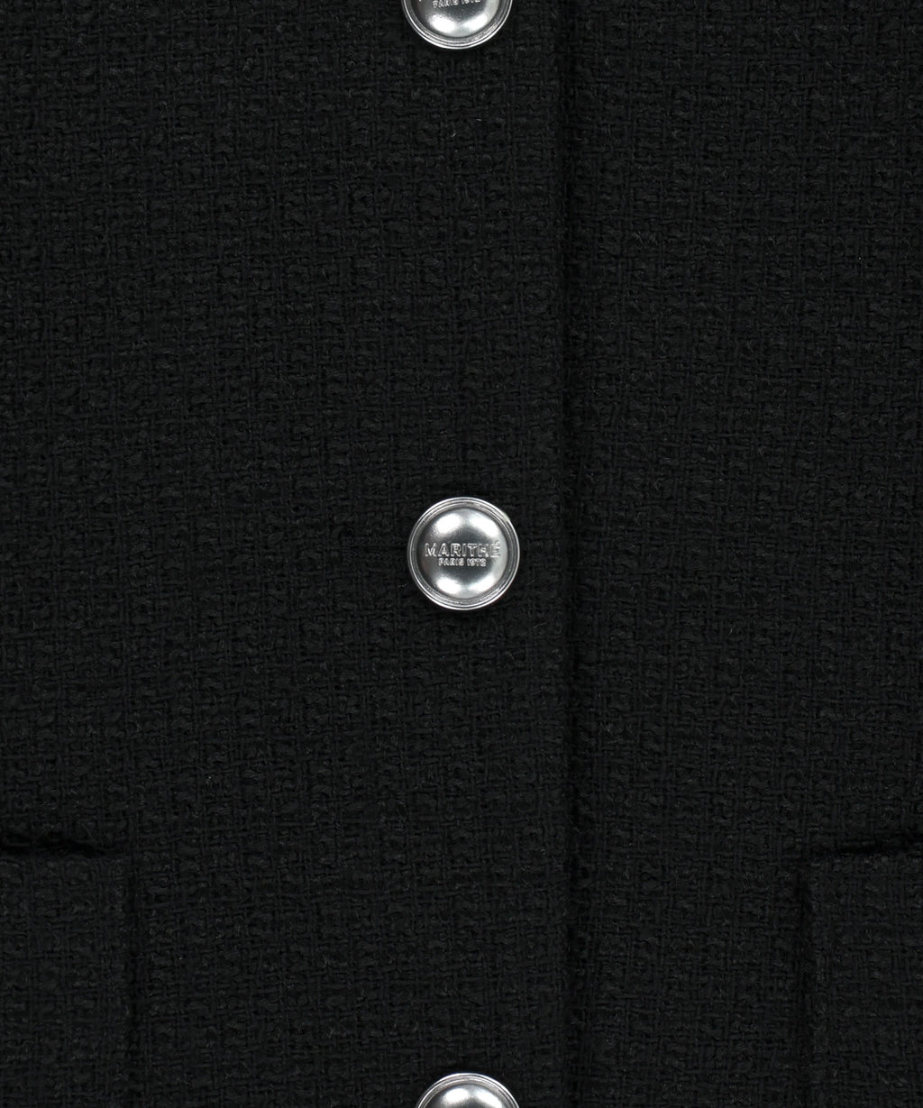 Marithe & Francois Girbaud - Collar Tweed Jacket (Black) product image 9 | TRAB K-Fashion Australia