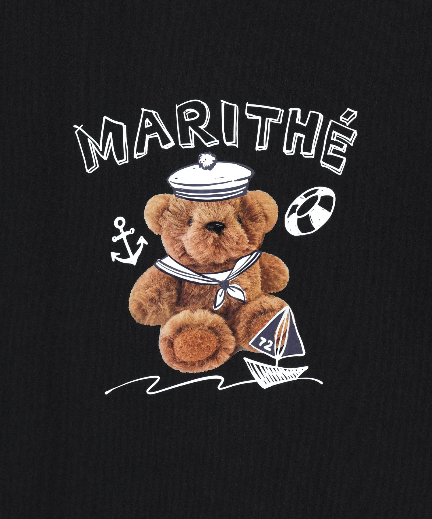 Marithe & Francois Girbaud - Marine Drawing Doodle Graphic Tee (Black) product image 9 | TRAB K-Fashion Australia