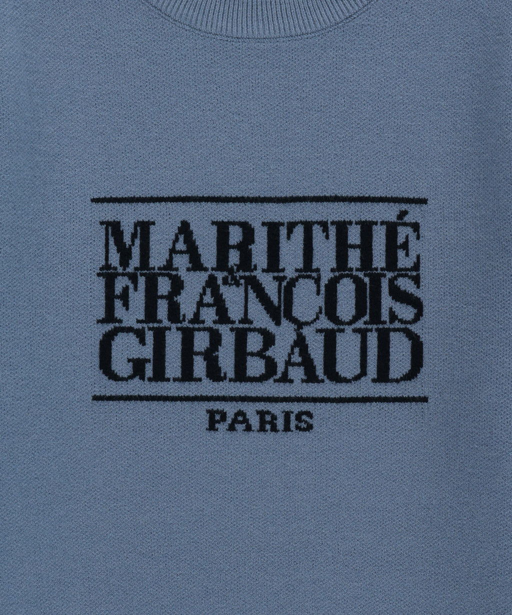Marithe & Francois Girbaud - Classic Logo Crop Knit (Ash Blue) product image 9 | TRAB K-Fashion Australia