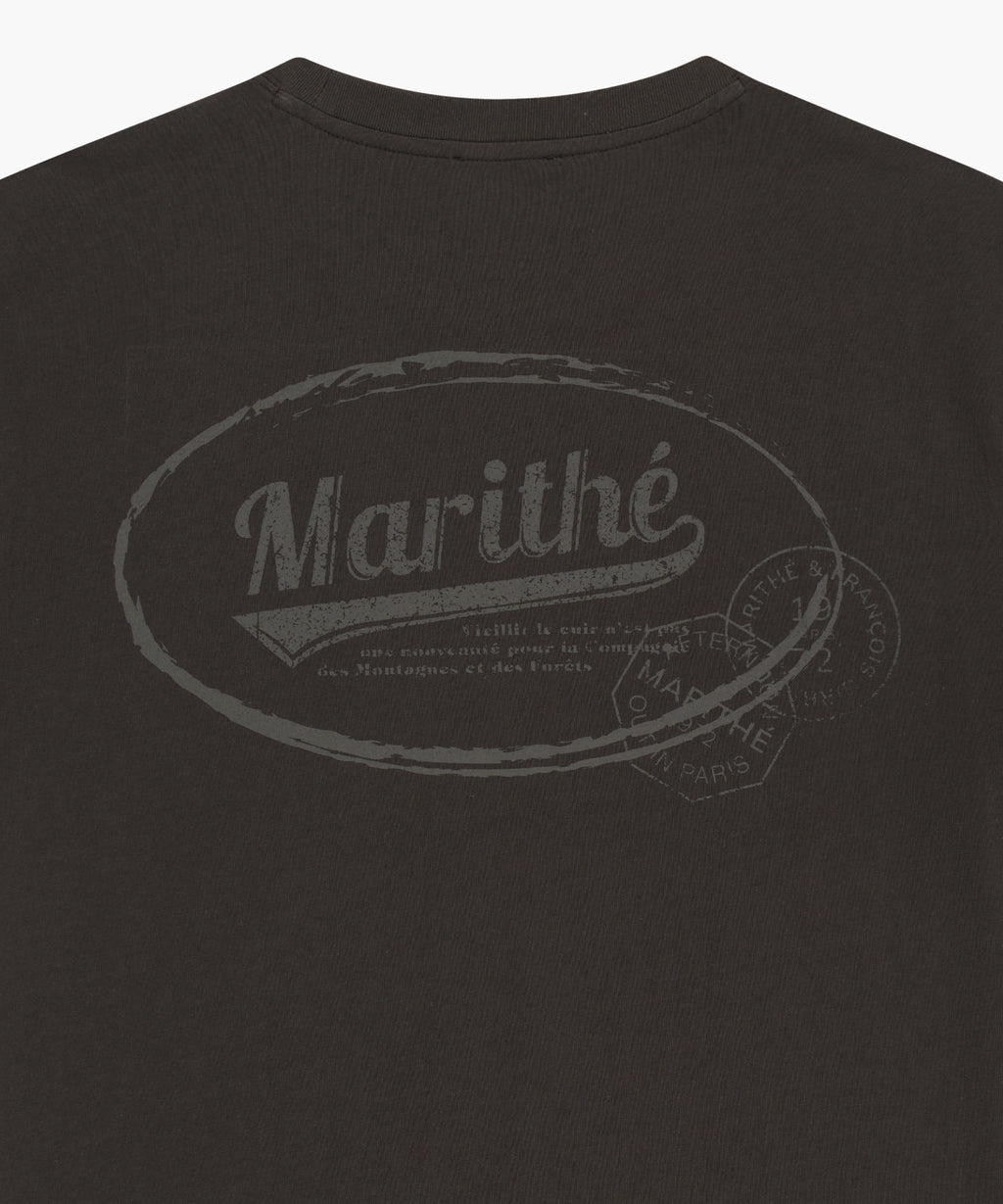 Marithe & Francois Girbaud - [Pre-order – Ships 25 Jun] Vintage Logo Typo Tee (Brown) product image 9 | TRAB K-Fashion Australia