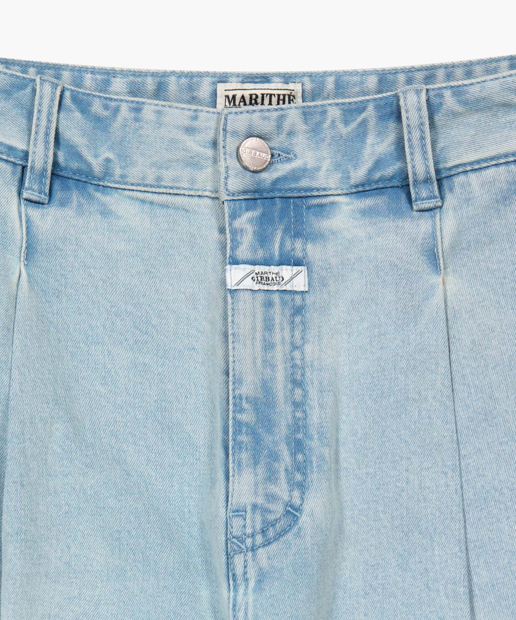 Marithe & Francois Girbaud - New M Low-waist Tuck Wide Denim Pants (Light Blue) product image 8 | TRAB K-Fashion Australia