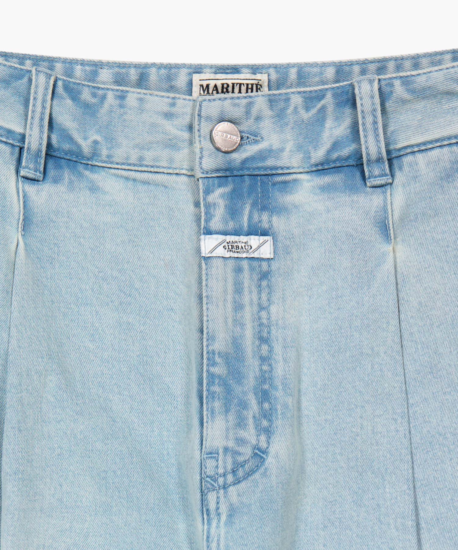 Marithe & Francois Girbaud - New M Low-waist Tuck Wide Denim Pants (Light Blue) product image 8 | TRAB K-Fashion Australia