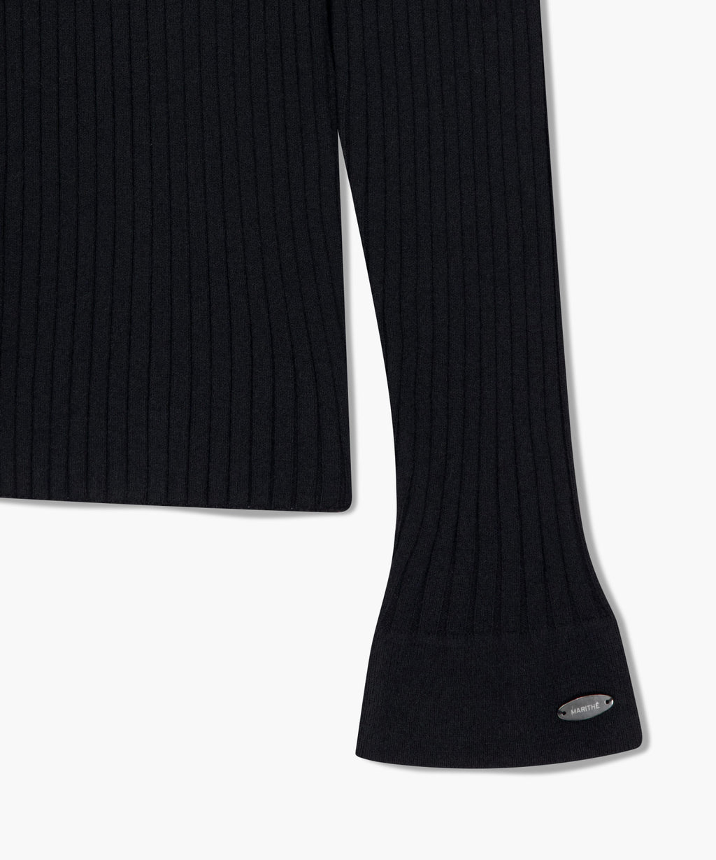 Marithe & Francois Girbaud - Slim Fit Collar Cardigan (Black) product image 9 | TRAB K-Fashion Australia