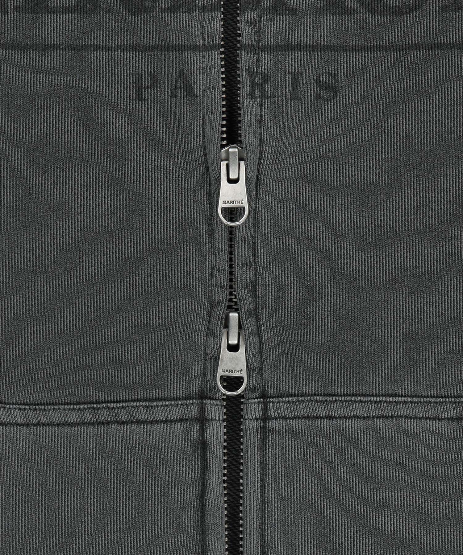 Marithe & Francois Girbaud - Classic Logo Dyeing Hoodie Zipup (Charcoal) product image 9 | TRAB K-Fashion Australia