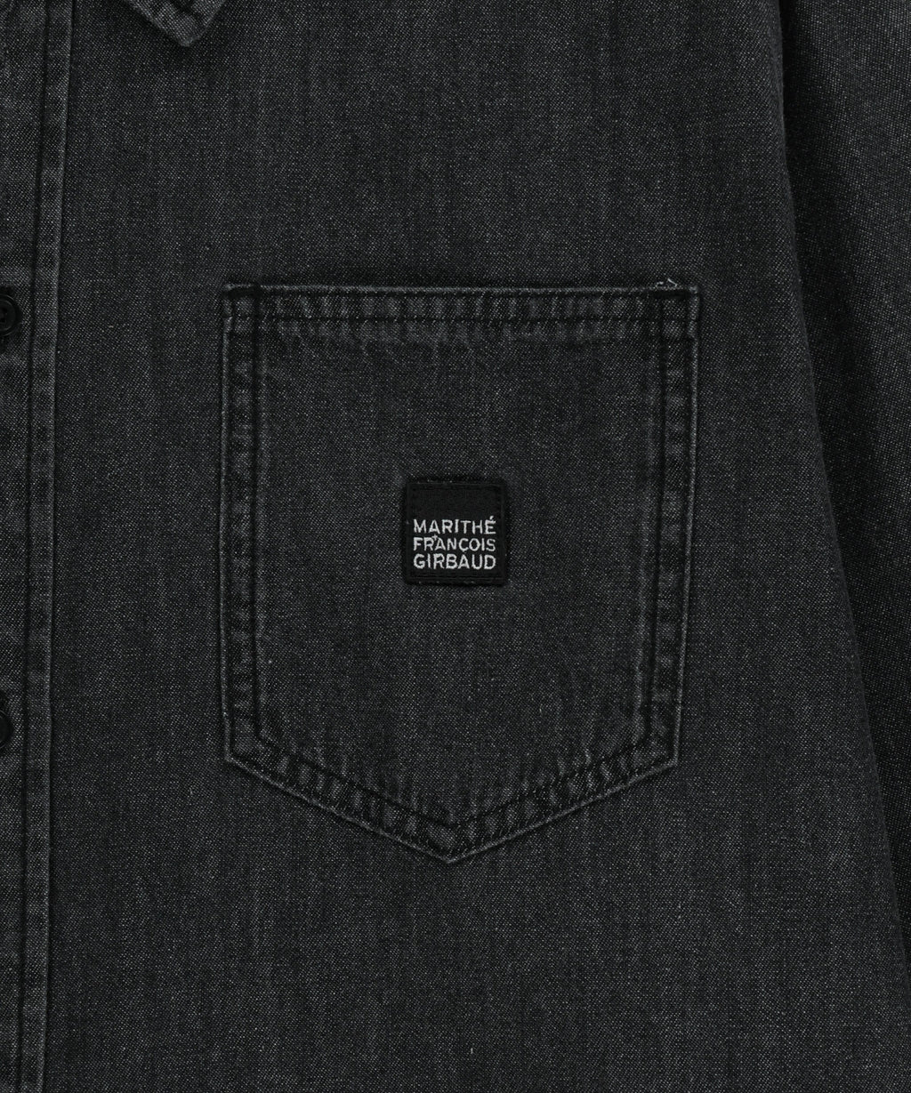 Marithe & Francois Girbaud - Logo Denim Shirt (Black) product image 9 | TRAB K-Fashion Australia