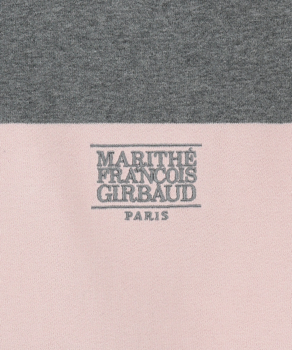 Marithe & Francois Girbaud - Small Classic Logo Rugby Stripe Sweatshirt (Light Pink) product image 9 | TRAB K-Fashion Australia