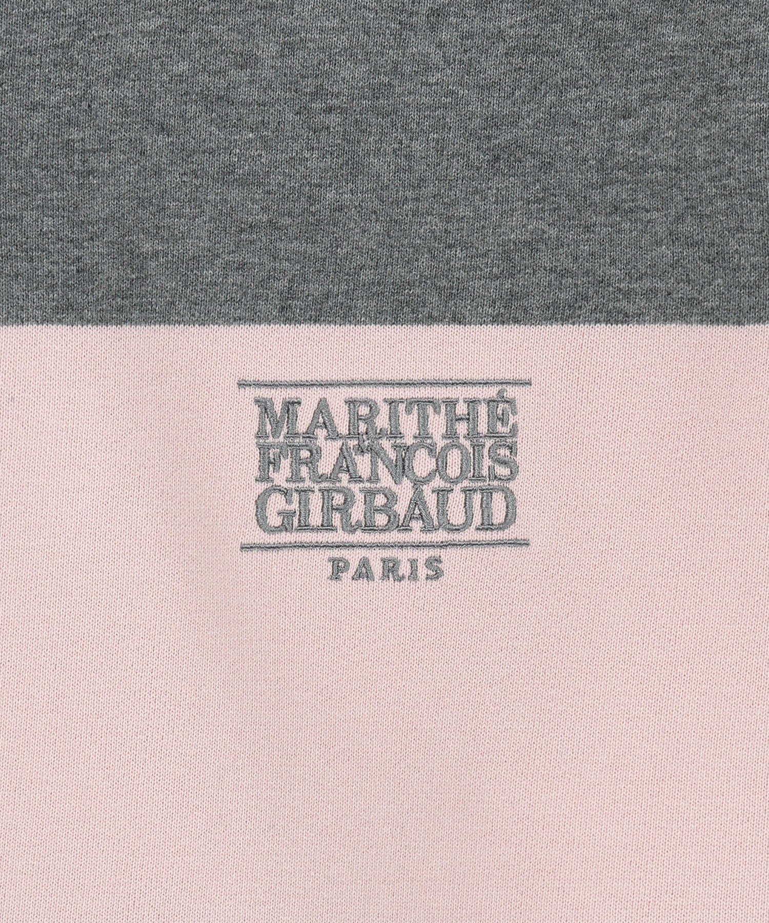 Marithe & Francois Girbaud - Small Classic Logo Rugby Stripe Sweatshirt (Light Pink) product image 9 | TRAB K-Fashion Australia