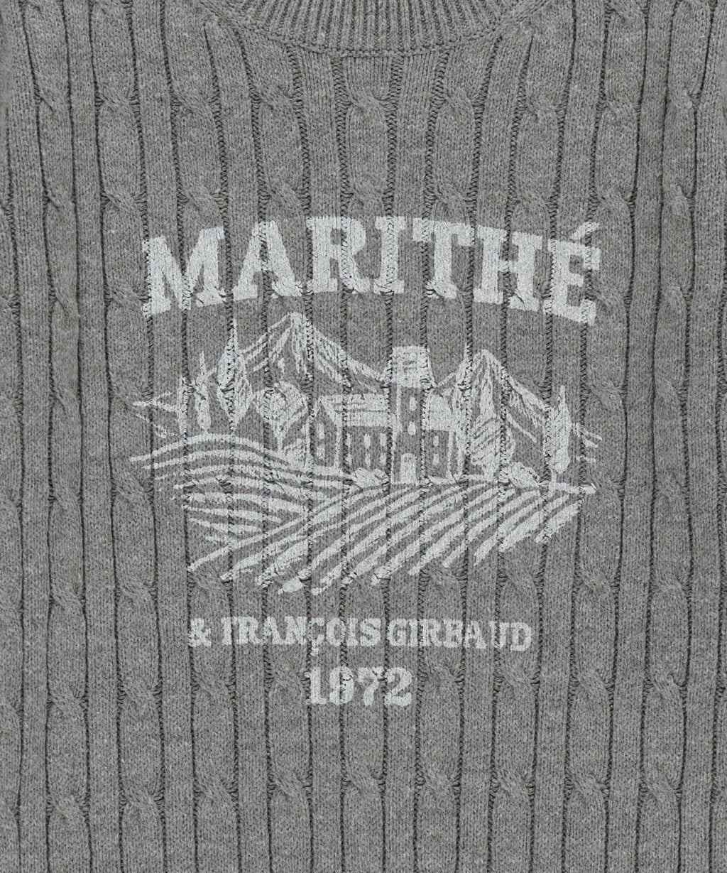 Marithe & Francois Girbaud - Vineyard Cable Knit Pullover (Melange Gray) product image 9 | TRAB K-Fashion Australia